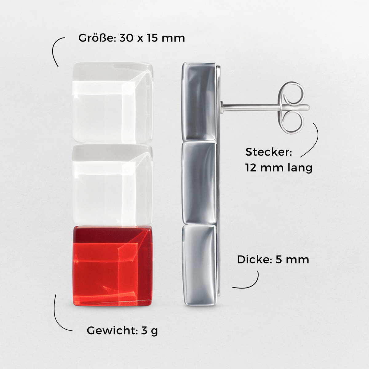 Foto von Geometrische Ohrringe hängend