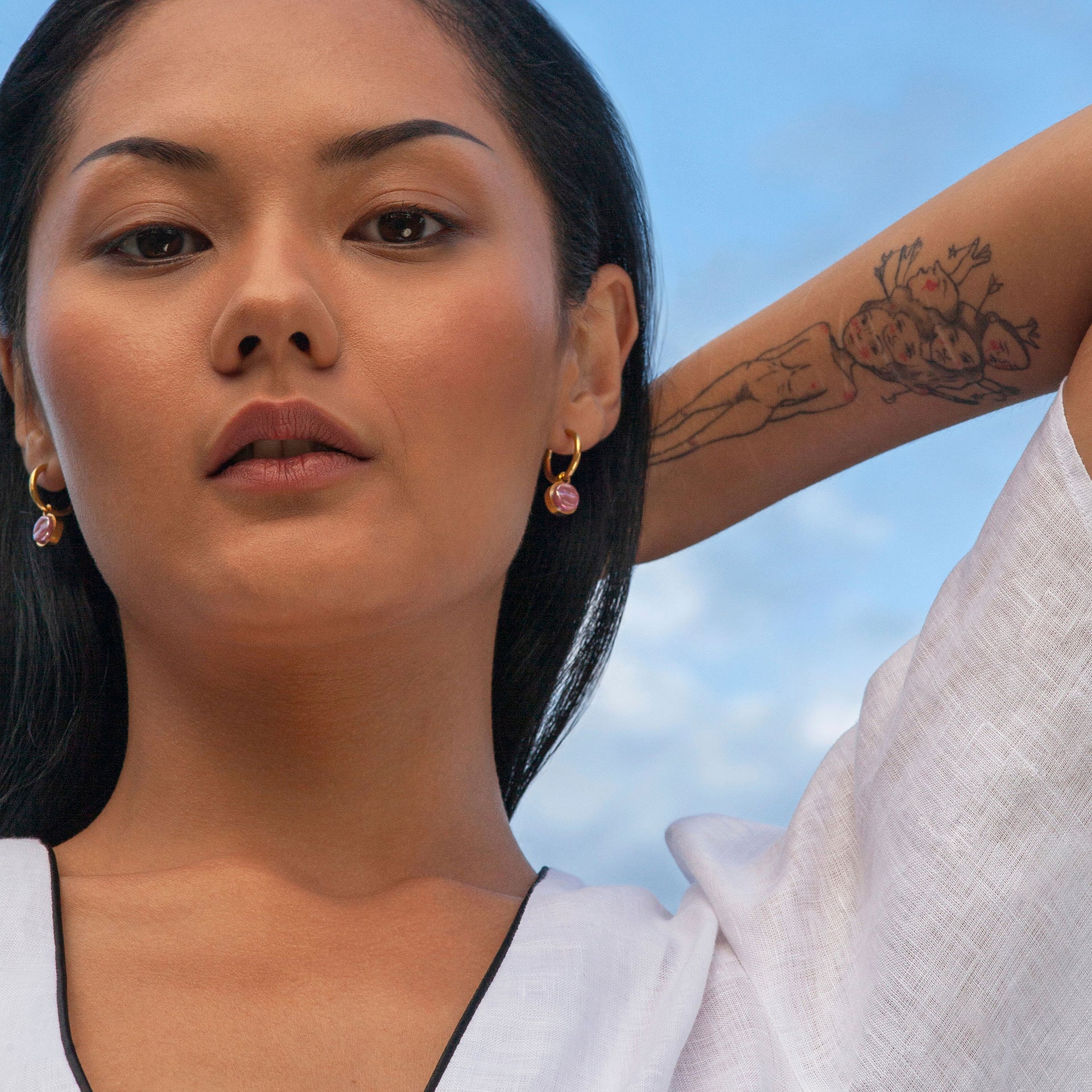 Foto von Hoop earrings with charms • Mix & Match earrings • 16mm