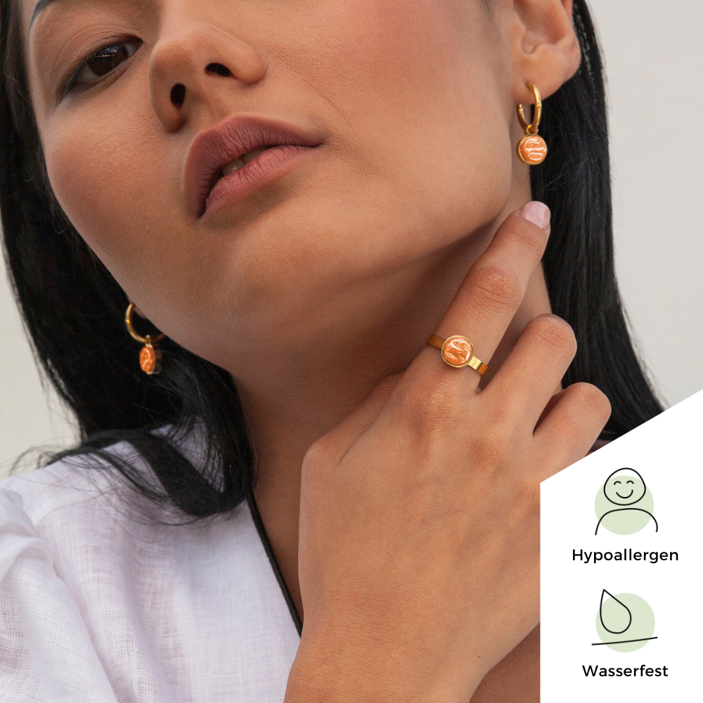 Foto von Hoop earrings with charms • Mix & Match earrings • 16mm