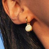 Foto von Hoop clip earrings with pendants • Mix & Match ear clips • 14mm