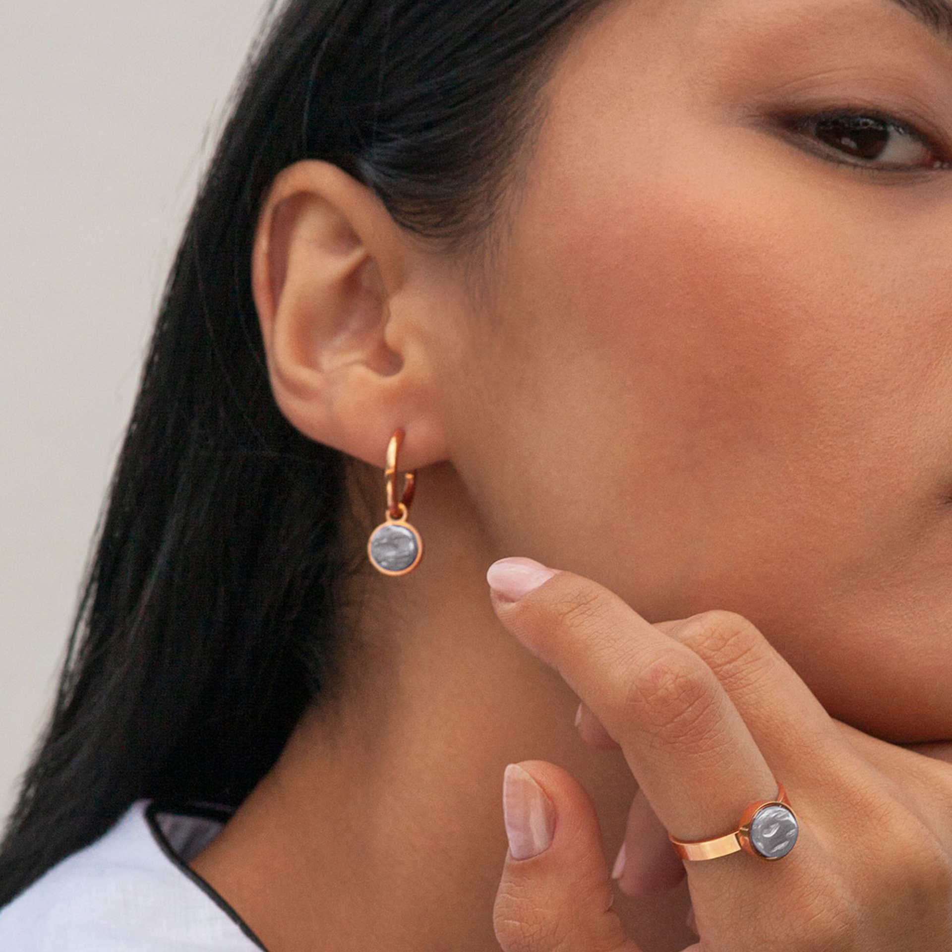 Foto von Hoop earrings with charms • Mix & Match earrings • 16mm