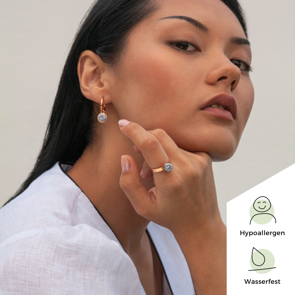 Foto von Hoop clip earrings with pendants • Mix & Match ear clips • 18mm