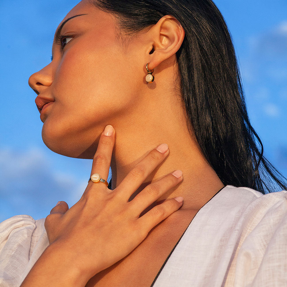 Foto von Hoop earrings with pendants • Mix & Match earrings • 12mm