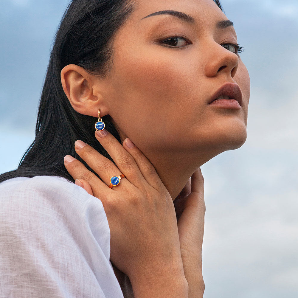 Foto von Hoop clip earrings with pendants • Mix & Match ear clips • 14mm