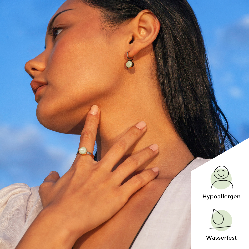 Foto von Hoop earrings with pendants • Mix & Match earrings • 12mm