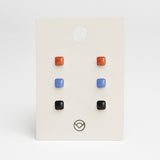 Geometrische Ohrringe 3er Set • 4mm Geometrische Ohrringe 3er Set • 4mm
