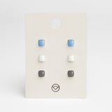 Geometrische Ohrringe 3er Set • 4mm Geometrische Ohrringe 3er Set • 4mm