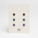 Geometrische Ohrringe 3er Set • 4mm Geometrische Ohrringe 3er Set • 4mm