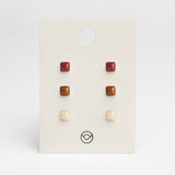 Geometrische Ohrringe 3er Set • 4mm Geometrische Ohrringe 3er Set • 4mm