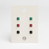 Geometrische Ohrringe 3er Set • 4mm Geometrische Ohrringe 3er Set • 4mm