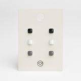 Geometrische Ohrringe 3er Set • 4mm Geometrische Ohrringe 3er Set • 4mm