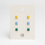 Geometrische Ohrringe 3er Set • 4mm Geometrische Ohrringe 3er Set • 4mm