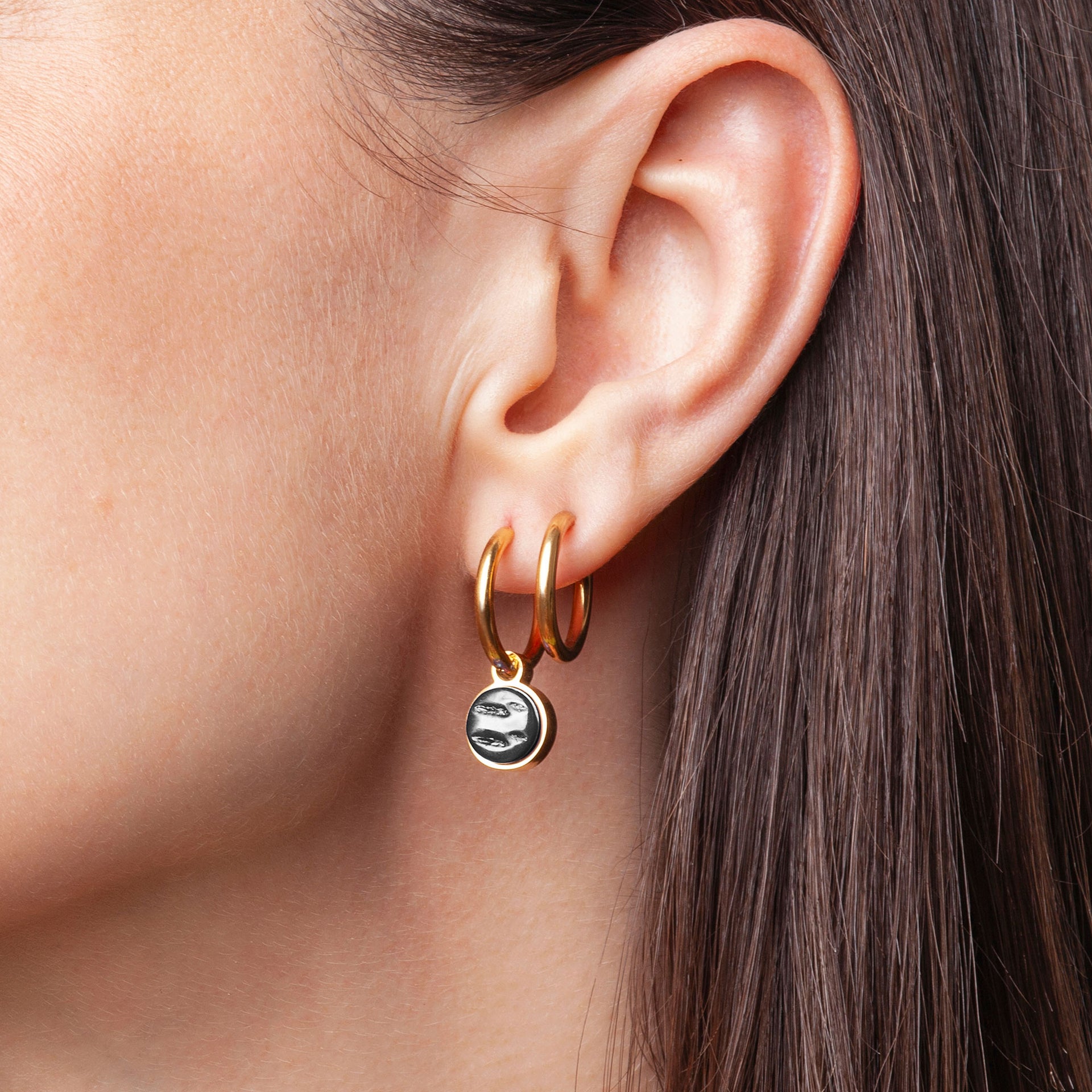 Foto von Hoop earrings with charms • Mix & Match earrings • 16mm