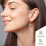 Foto von Hoop clip earrings with pendants • Mix & Match ear clips • 18mm