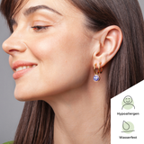 Foto von Hoop clip earrings with pendants • Mix & Match ear clips • 18mm