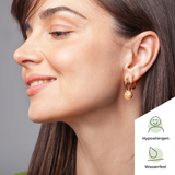 Foto von Hoop clip earrings with pendants • Mix & Match ear clips • 18mm