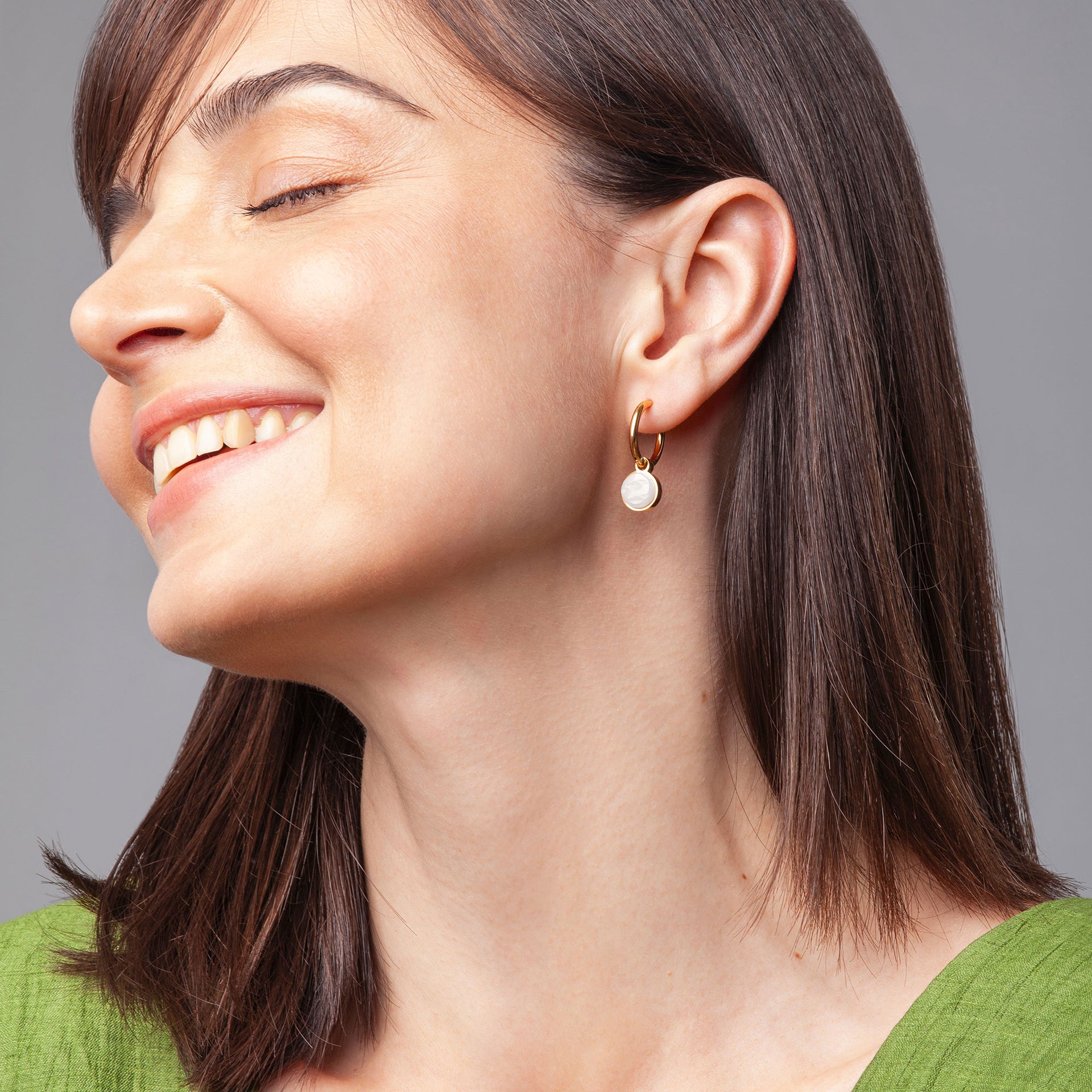 Foto von Hoop earrings with charms • Mix & Match earrings • 16mm