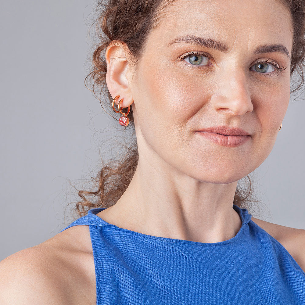 Foto von Hoop earrings with charms • Mix & Match earrings • 16mm