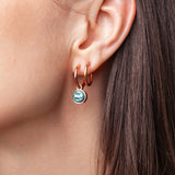 Foto von Hoop clip earrings with pendants • Mix & Match ear clips • 18mm