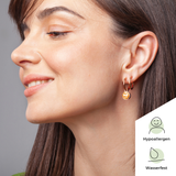 Foto von Hoop clip earrings with pendants • Mix & Match ear clips • 18mm