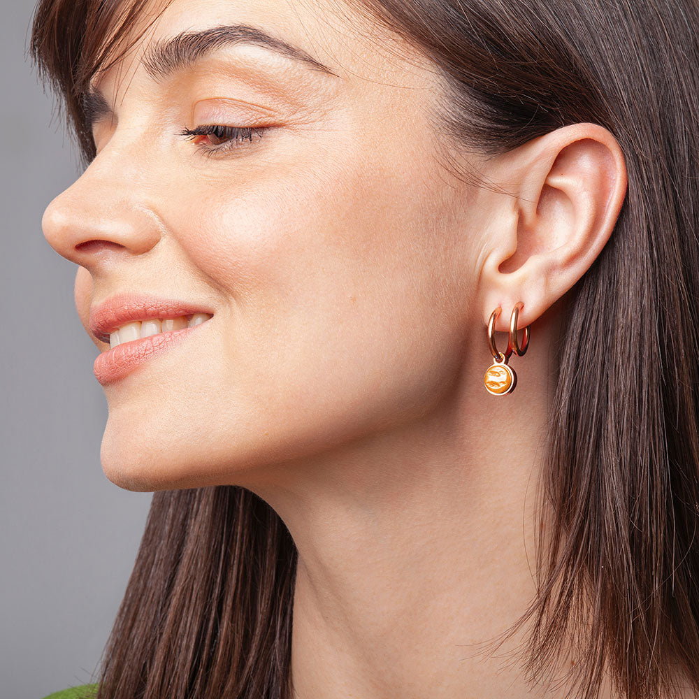 Foto von Hoop earrings with charms • Mix & Match earrings • 16mm