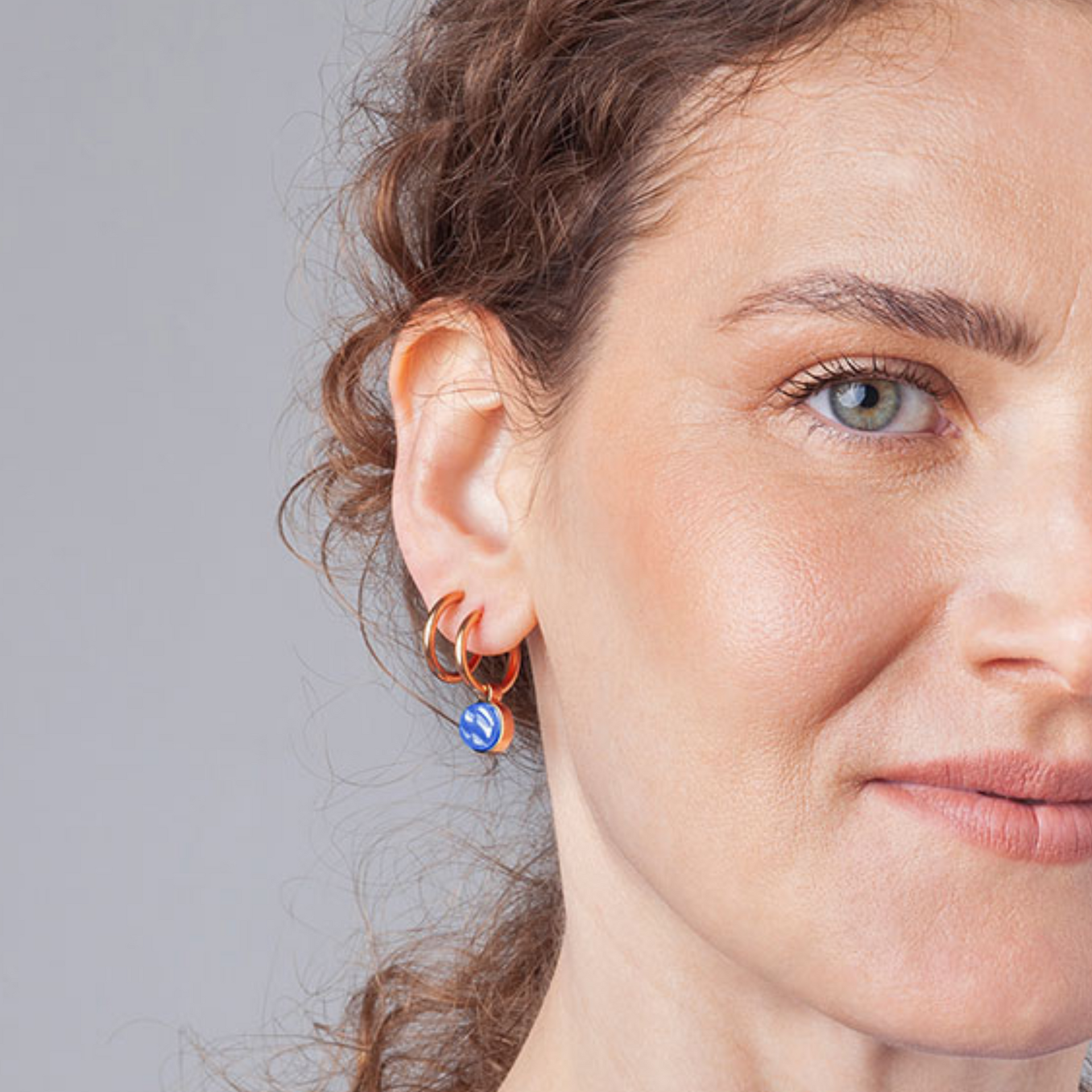 Foto von Hoop earrings with charms • Mix & Match earrings • 16mm