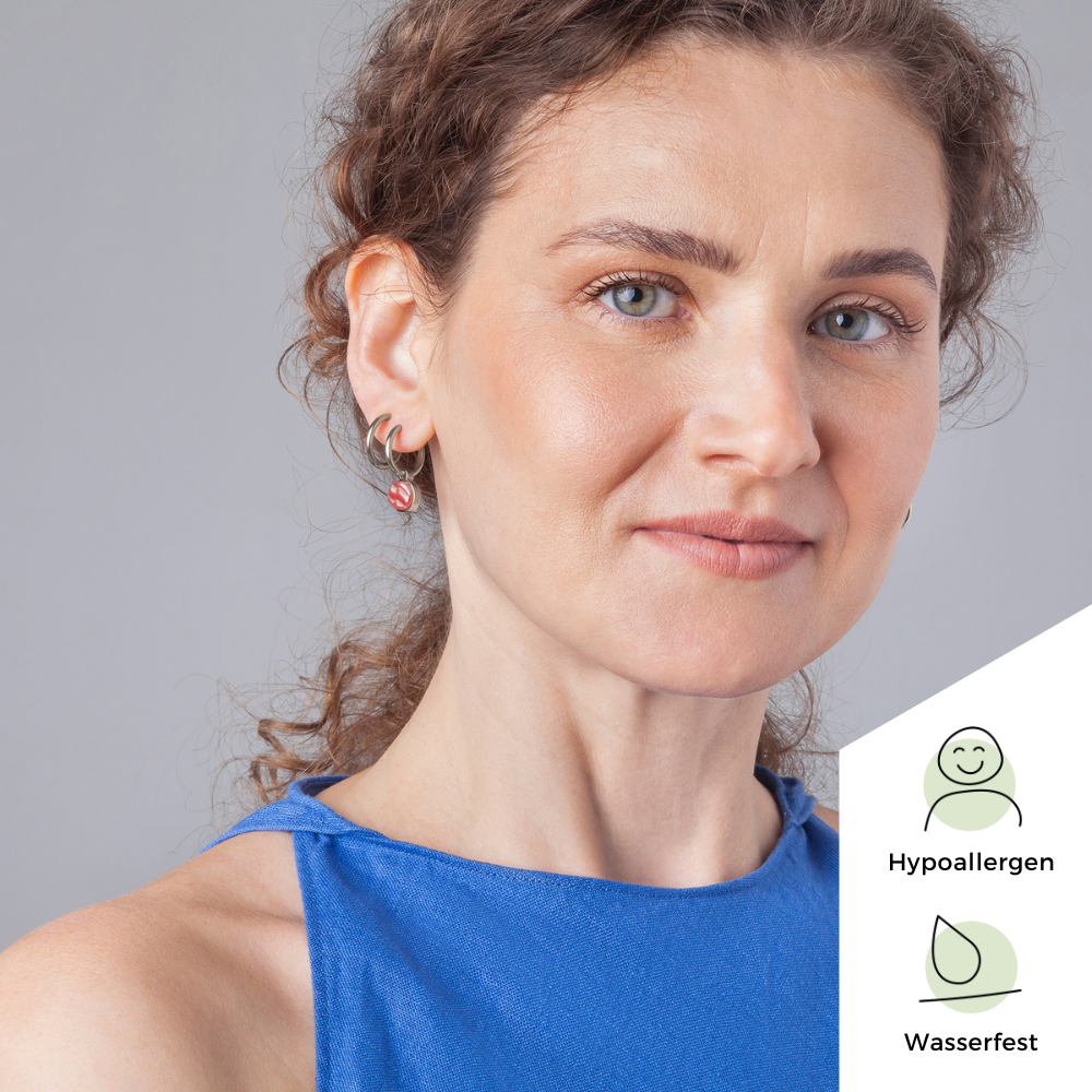 Foto von Hoop clip earrings with pendants • Mix & Match ear clips • 18mm