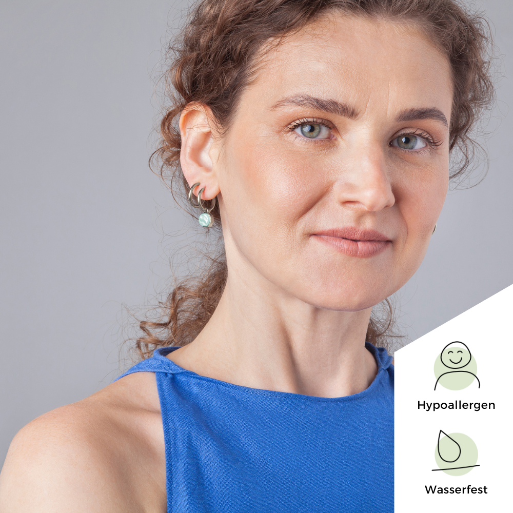 Foto von Hoop earrings with charms • Mix & Match earrings • 16mm