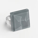 Statement ring with 20mm stone • adjustable size