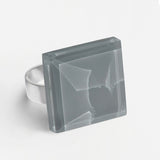 Statement ring with 20mm stone • adjustable size