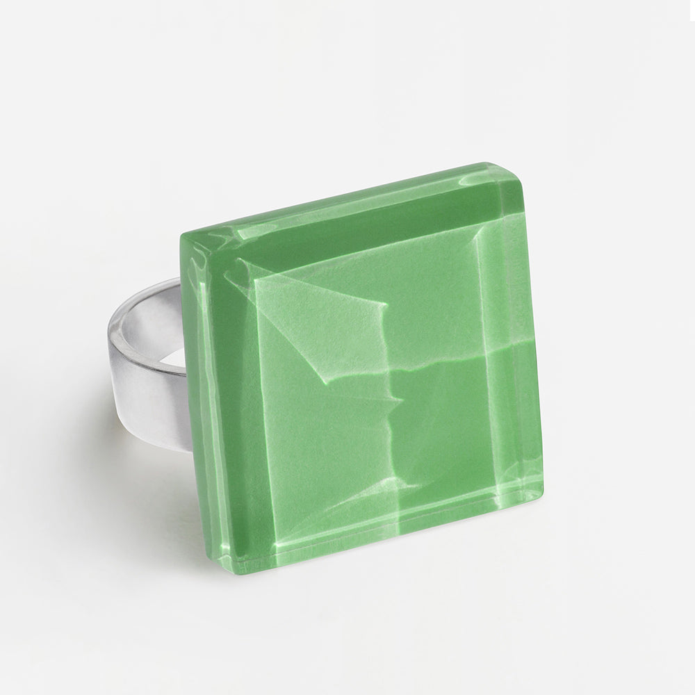 Foto von Statement Ring mit Stein 20mm • größenverstellbar