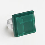 Statement ring with 20mm stone • adjustable size