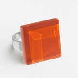 Statement ring with 20mm stone • adjustable size