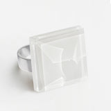 Statement ring with 20mm stone • adjustable size