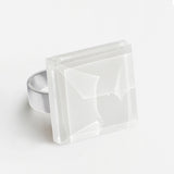 Statement ring with 20mm stone • adjustable size