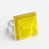 Statement ring with 20mm stone • adjustable size