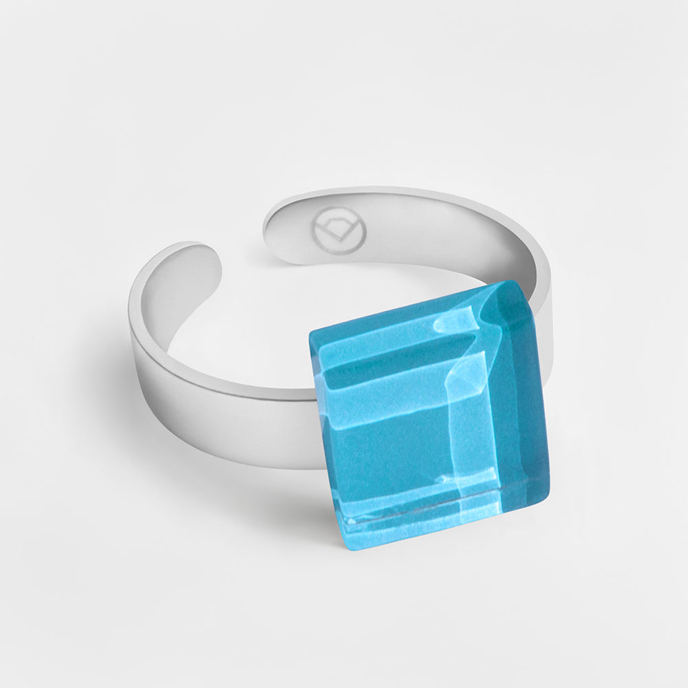 Foto von Small ring with 10mm stone • adjustable size