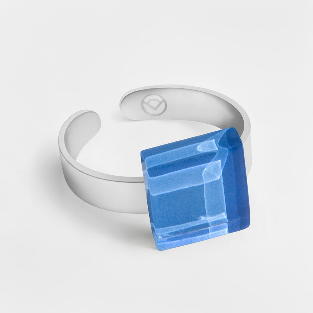 Foto von Small ring with 10mm stone • adjustable size