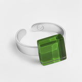 Small ring with 10mm stone • adjustable size