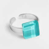 Small ring with 10mm stone • adjustable size