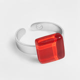 Small ring with 10mm stone • adjustable size