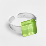 Small ring with 10mm stone • adjustable size