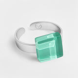 Small ring with 10mm stone • adjustable size