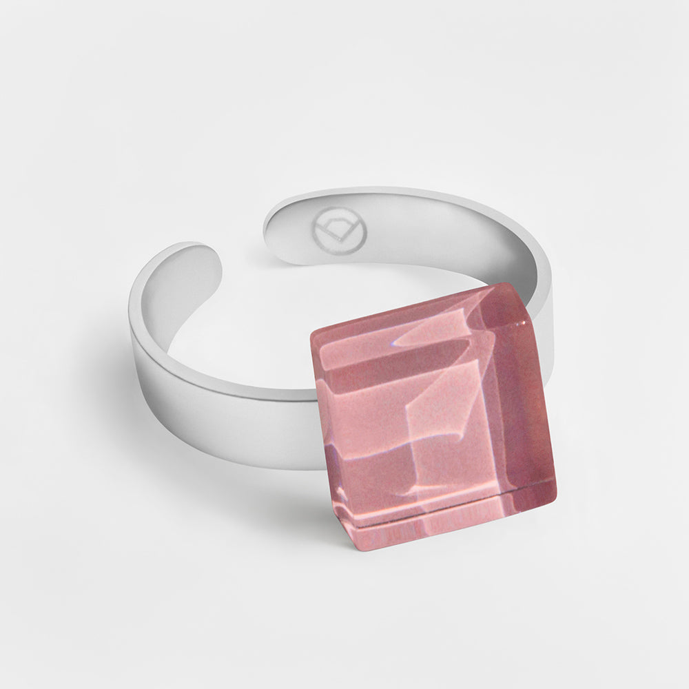 Foto von Small ring with 10mm stone • adjustable size