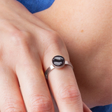 Foto von Adjustable ring with stone • 8mm