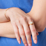 Foto von Adjustable ring with stone • 8mm