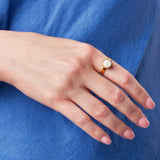 Foto von Adjustable ring with stone • 8mm