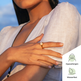 Foto von Adjustable ring with stone • 8mm