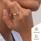 Foto von Adjustable ring with stone • 8mm
