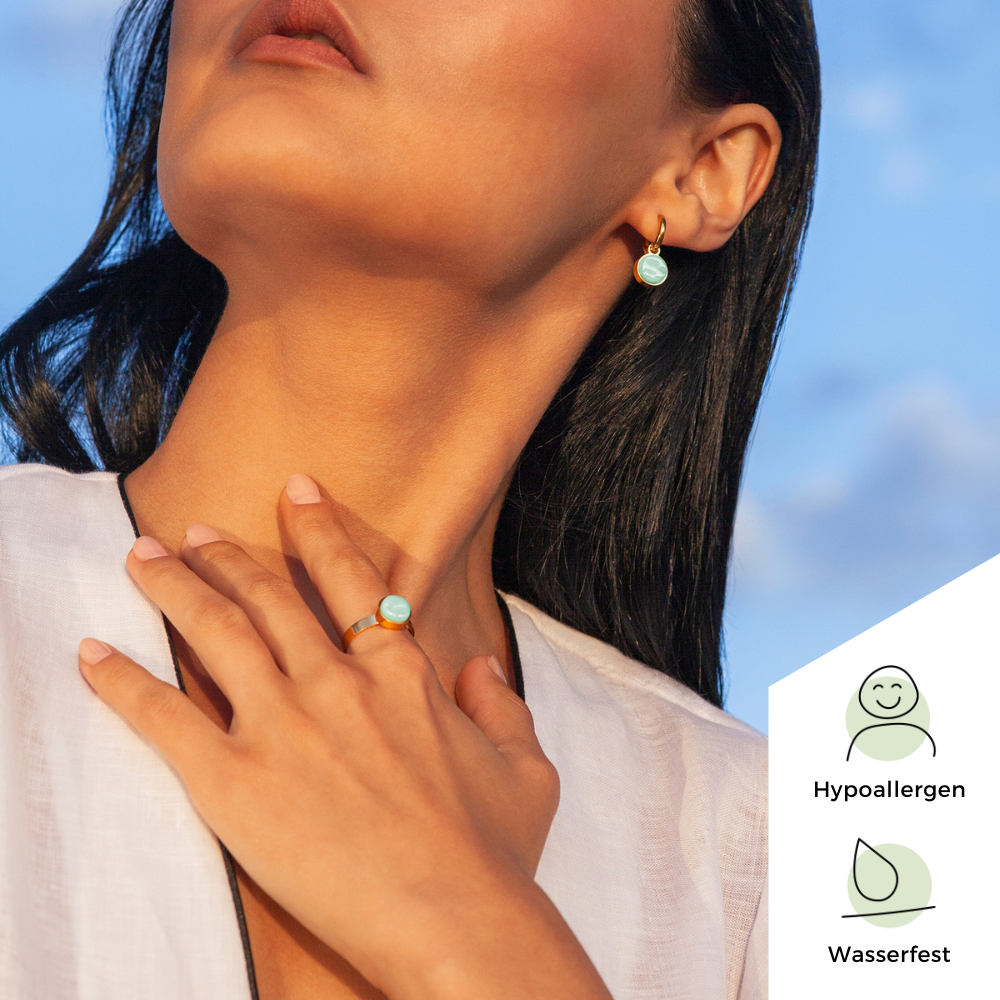 Foto von Adjustable ring with stone • 8mm